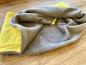 Preview: Rundschal - Baumwolle, Fleece - handmade- Unikat - gelb, weiß, grau, - Punkte