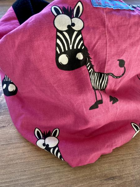 Rundschal - Zebra - Pink, schwarz - handmade - Unikat