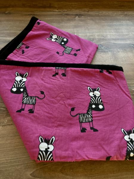 Rundschal - Zebra - Pink, schwarz - handmade - Unikat